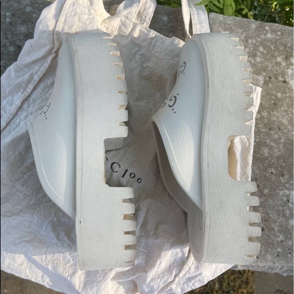 Gucci Platform Perforated G Sandals